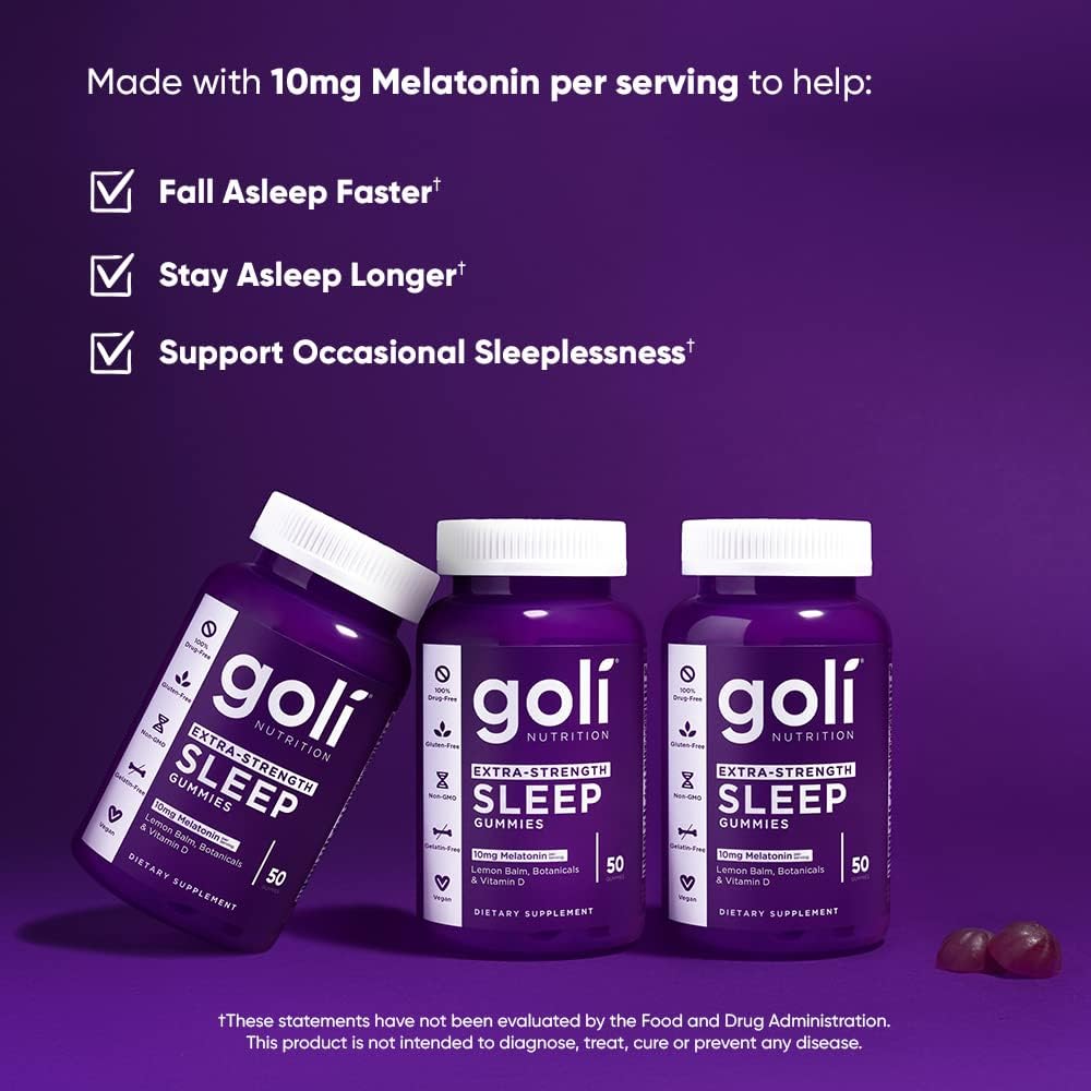 Goli Suplemento nutricional, gomita extra fuerte para dormir