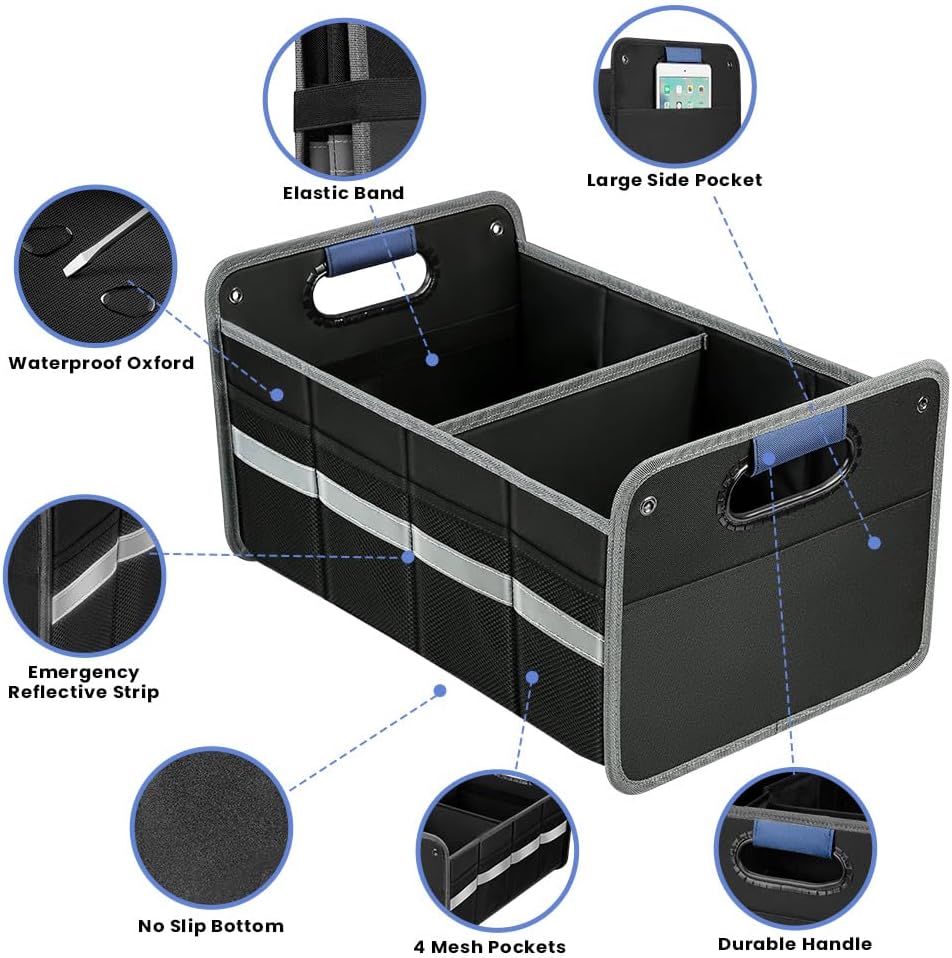 Organizador de Maletero para SUV, Multi-Compartimentos, Plegable