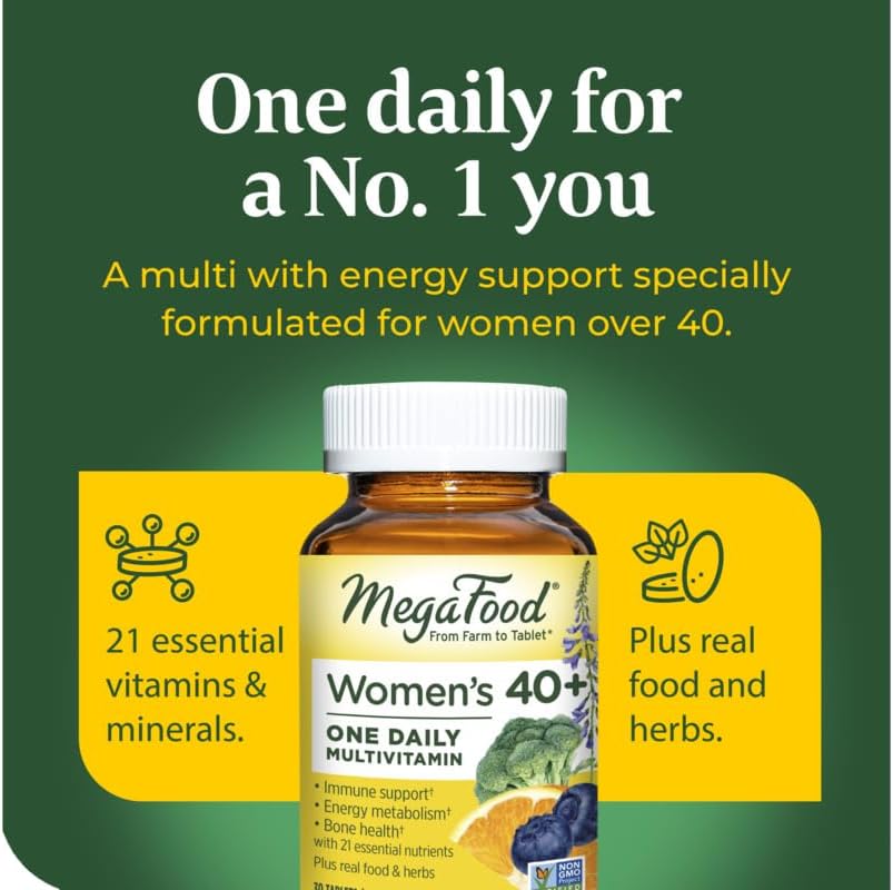 Suplemento MegaFood Mujer 40+ One Daily mineral biotina