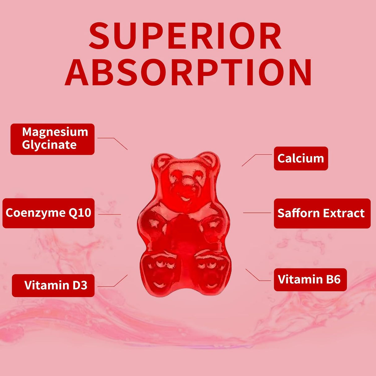 Suplemento de magnesio masticable con vitamina D3 B6 CoQ10