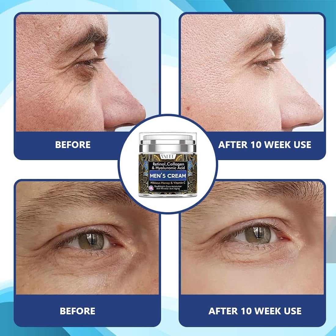 Hidratante facial para hombre con colágeno y retinol VAITE