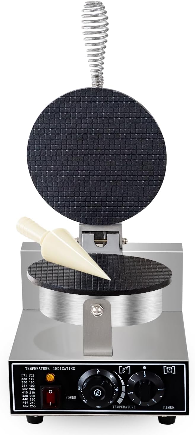 Máquina de Conos de Helado 110V 1300W Acero Inoxidable Modelo X1