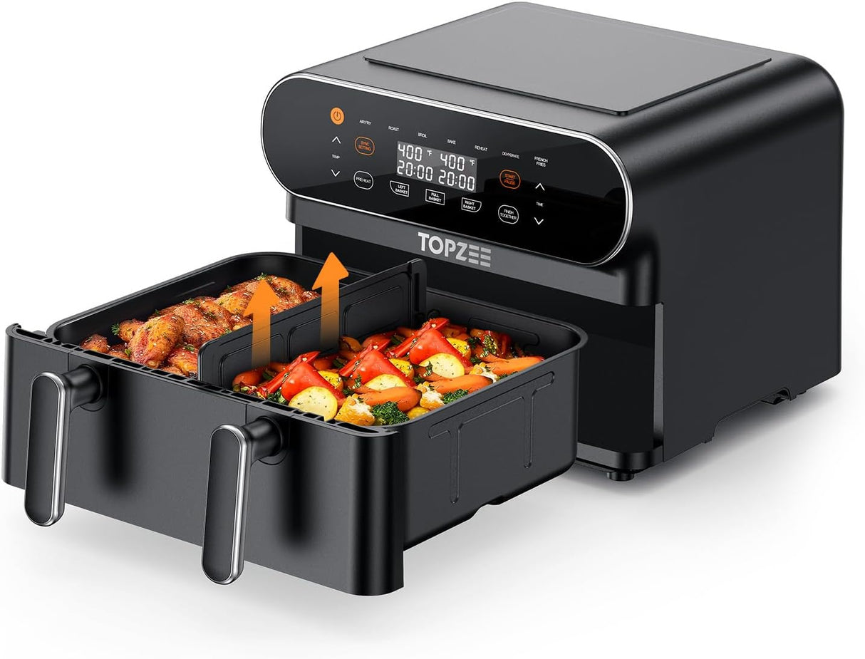 Freidoras de aire 11-QT XL, 8 en 1, cesta flexible, modelo QT.