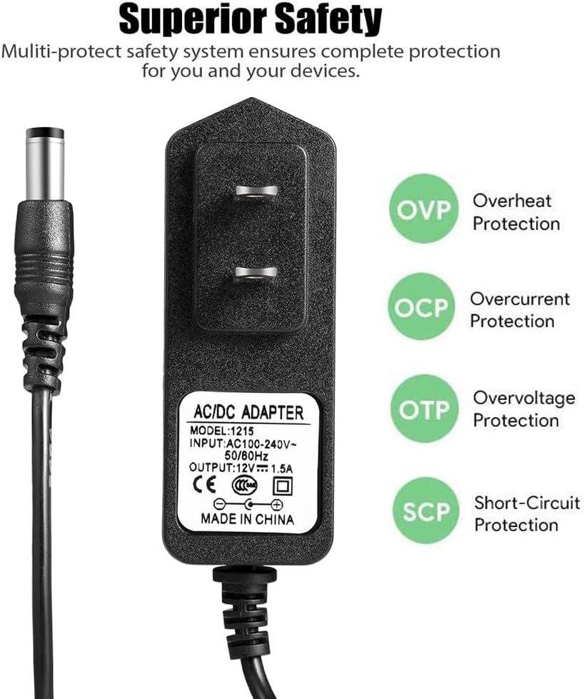 Adaptador 12V Yamaha para teclados PSR, YPG, YPT, DGX, EZ