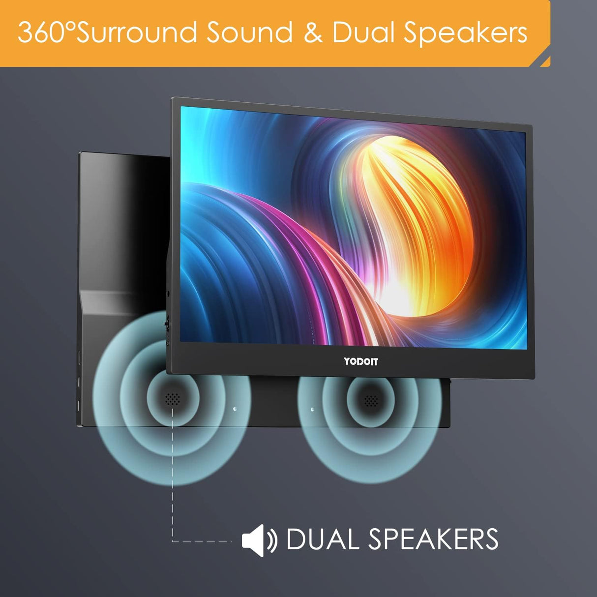 Monitor portátil Yodoit 15.6 FHD 1920x1080 USB-C y altavoces