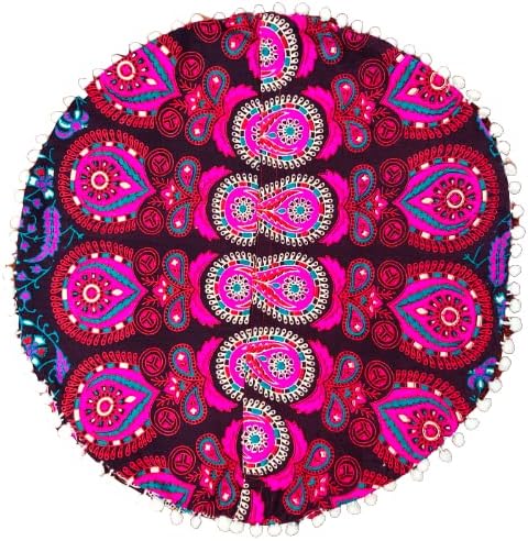 My Dream Carts Funda redonda de 22 pulgadas para cojín de suelo, silla otomana para niños y adultos, sala de estar, dormitorio, asiento verdaderamente único en su tipo, reposapiés (funda de almohada de 22 pulgadas, sin relleno)