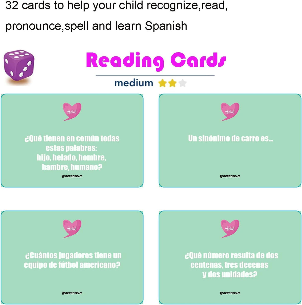 Juego de Mesa Conversacional Español 1step2dream - Niños