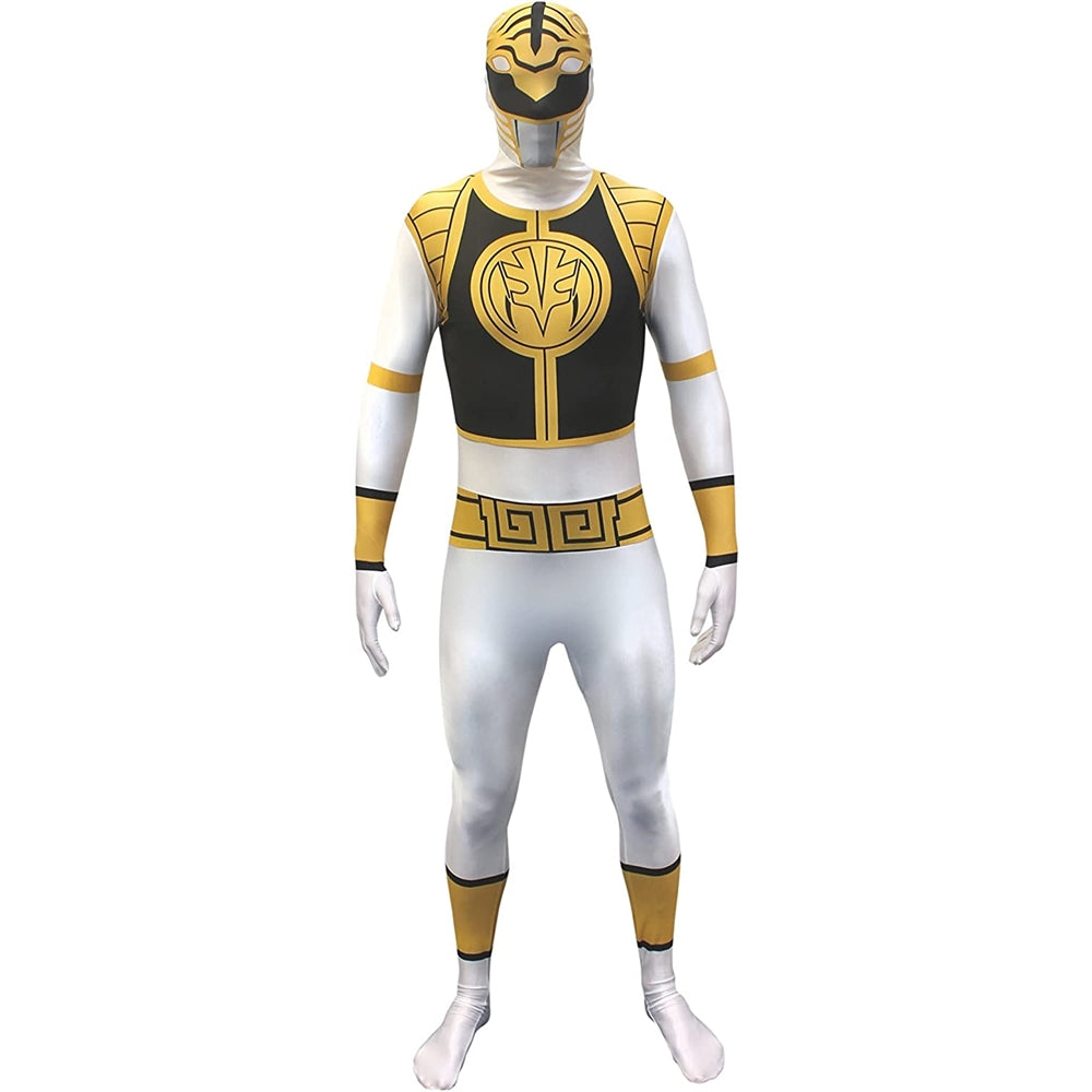 Disfraz de Power Ranger blanco para adultos.