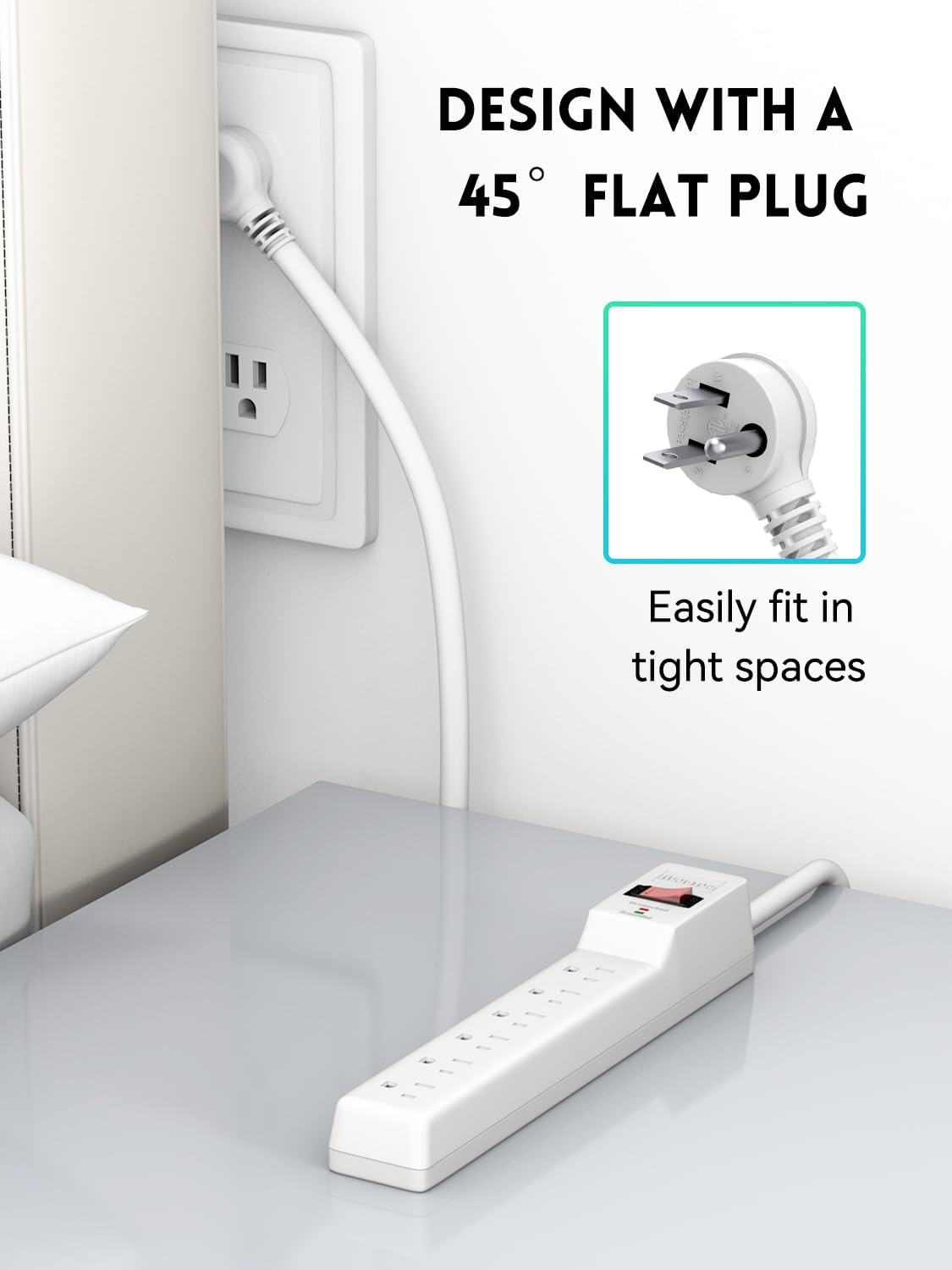 PLUGTUL Paquete de 2 protectores de sobretensión (980 julios)
