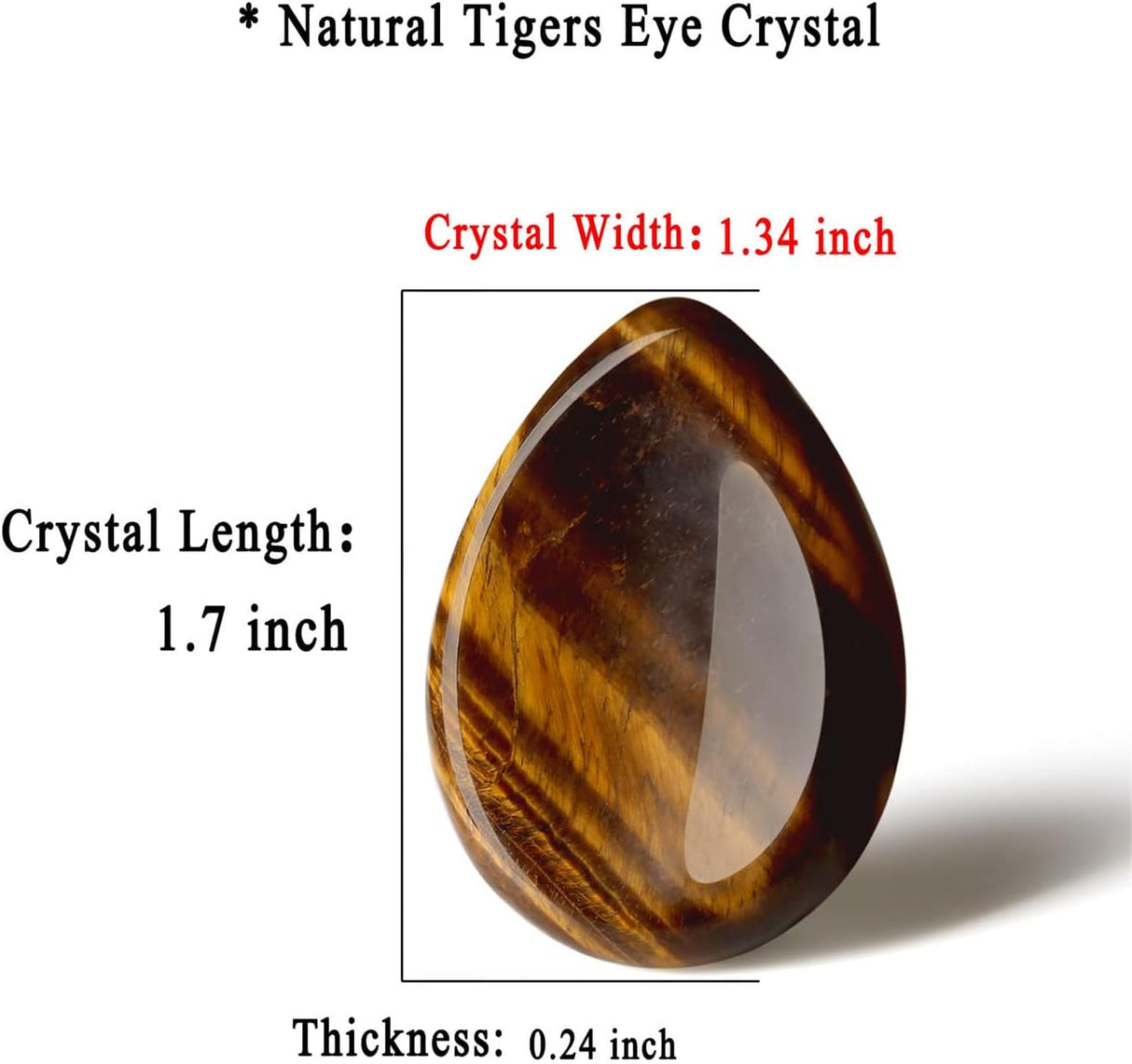 DUQGUHO Piedra de preocupación de 1.7 in ojo de tigre natural