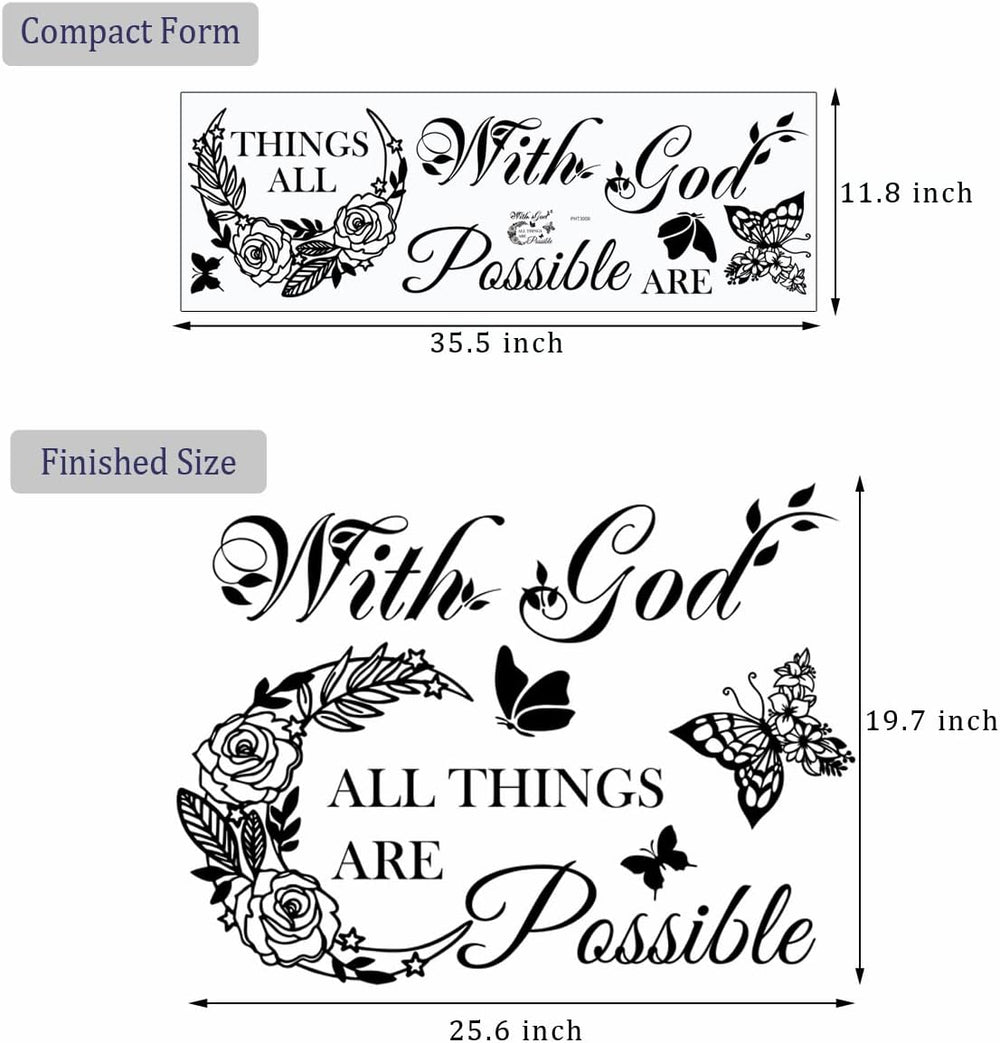 Vinilo Decorativo Inspiracional Dios Todo es Posible - Sticker