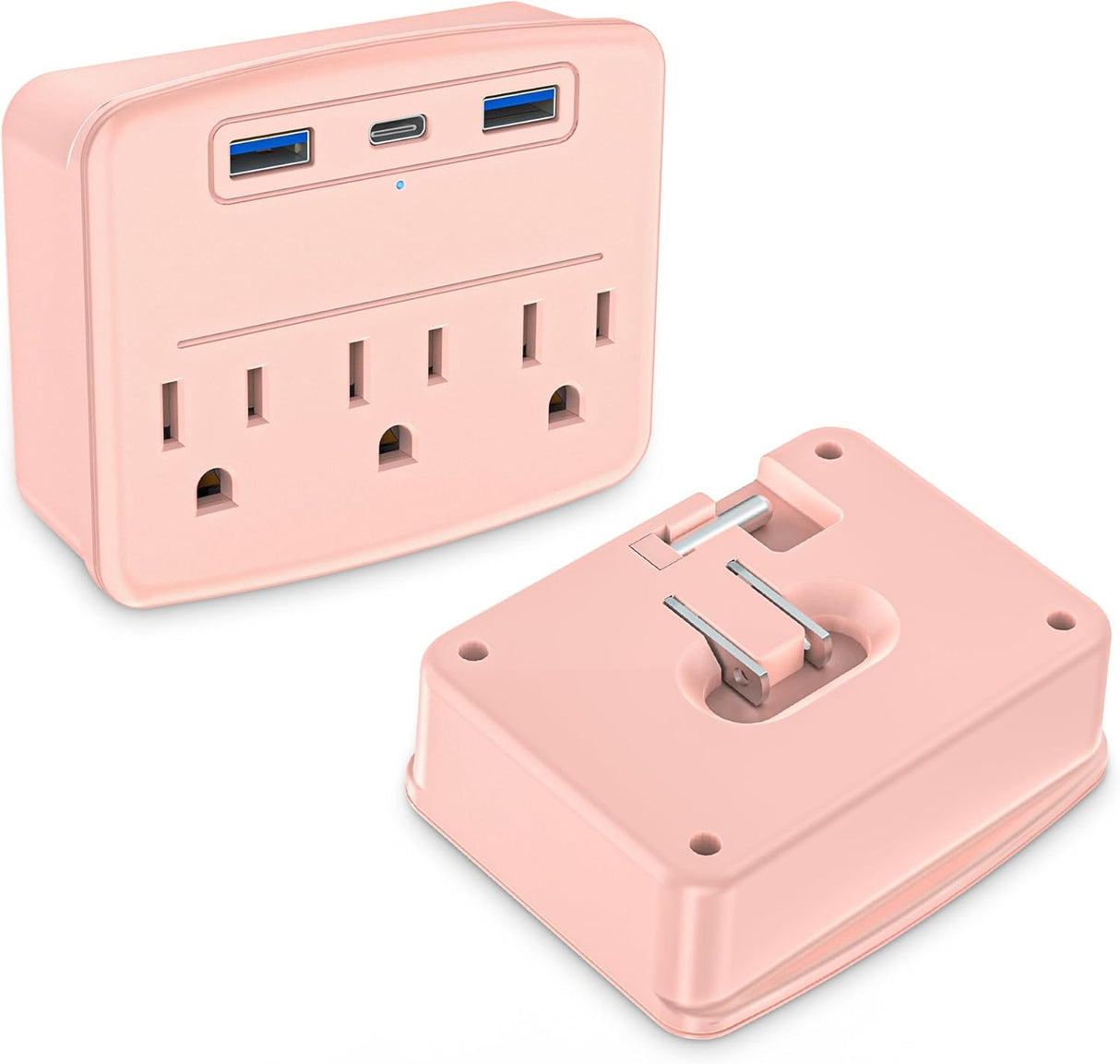 Regleta de alimentación de crucero plegable de 2 piezas rosa