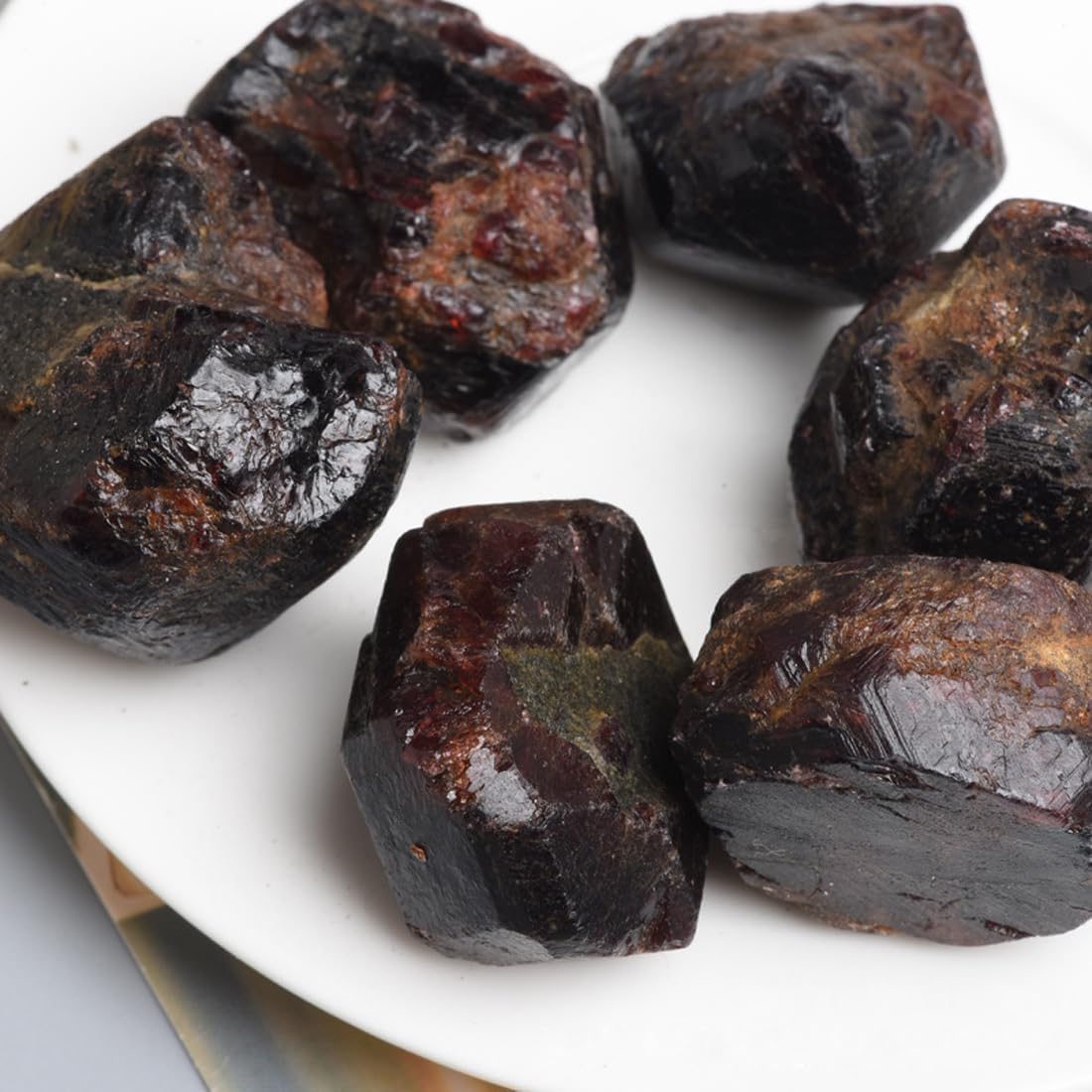 Cristales de Granate Natural, Roca Rugosa para Sanación