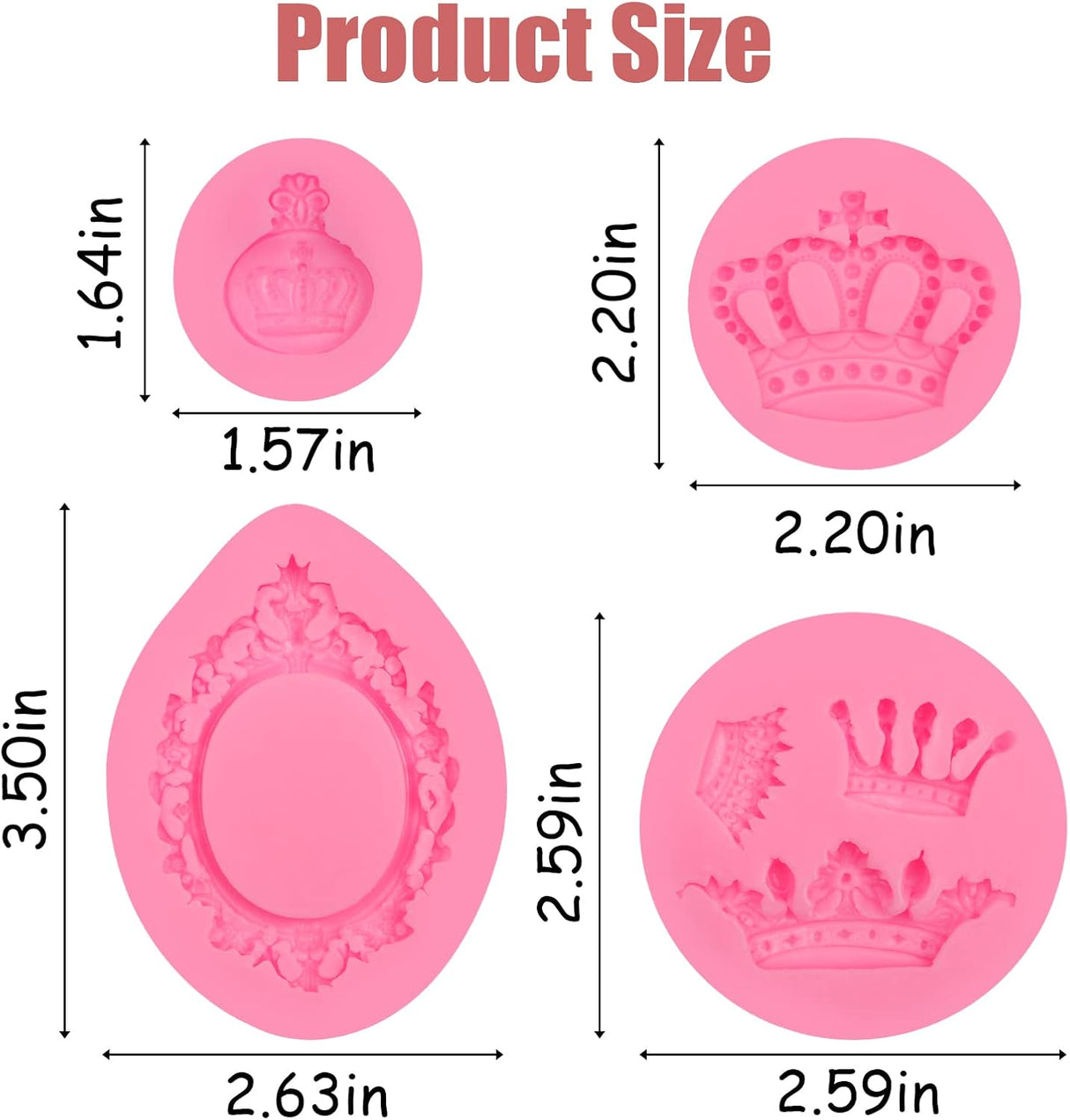 Molde de silicona con marco de espejo 4 piezas ywzbomoldrm