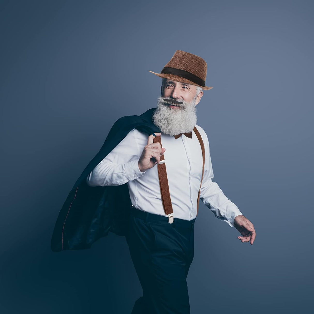 Disfraz de Hombre SATINIOR 1920s con Chaleco, Sombrero y Reloj