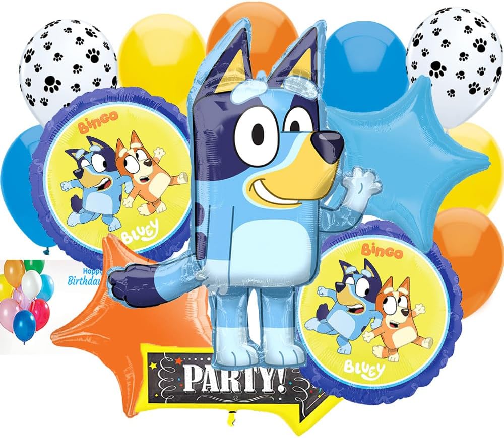 Decoraciones Fiesta Cumpleaños Anagram Bluey, Accesorio Oficial