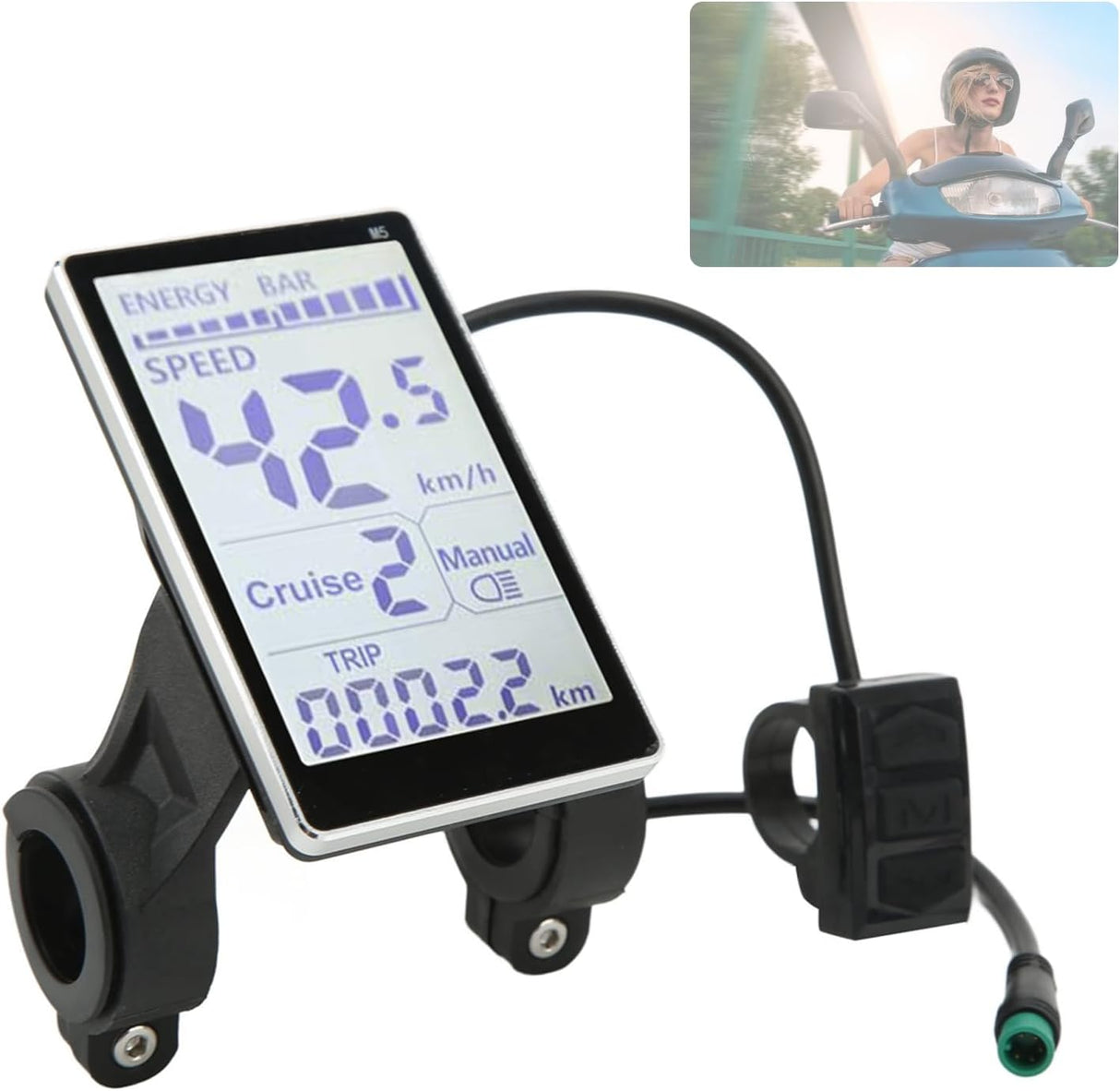 Panel LCD para Bicicleta Eléctrica, Universal 24V-60V, M5