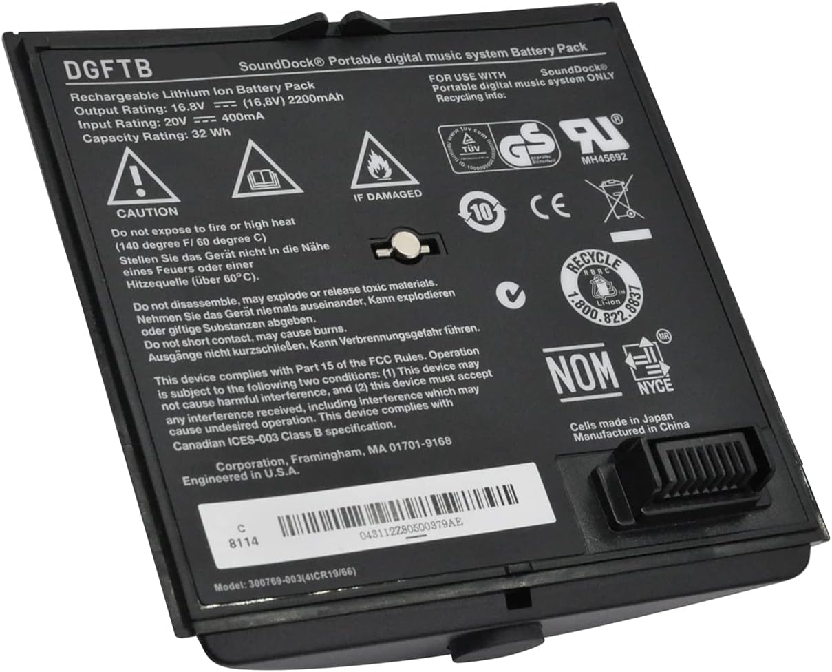 Batería de repuesto 1900 mAh, 16.8 V para Bose Sounddock