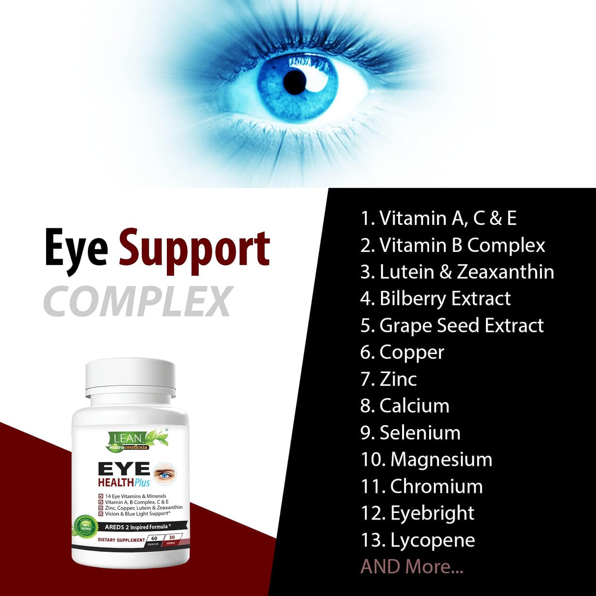 Suplemento Areds 2 Eye Health Plus con cobre vitamina A B C