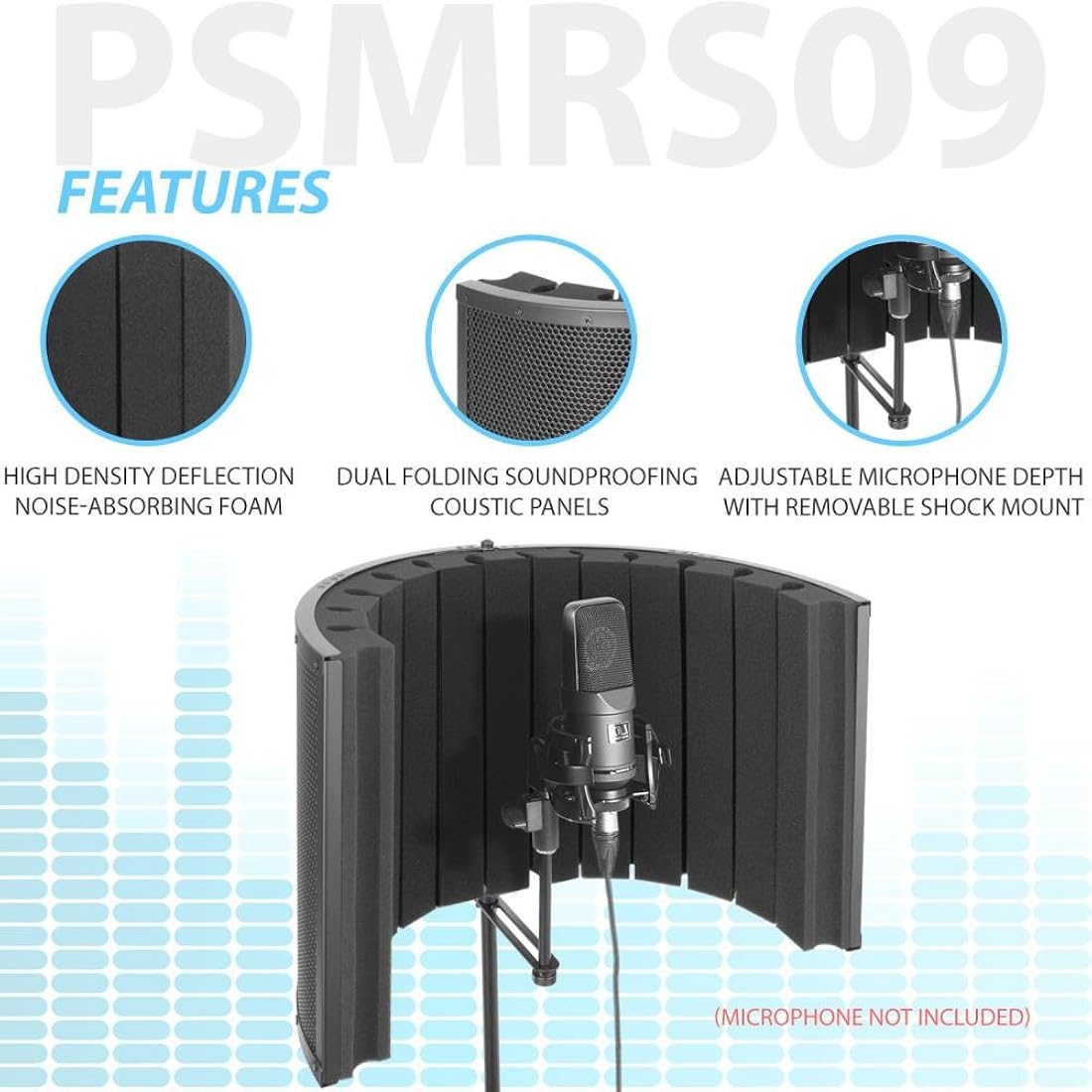 Mini cabina de grabación vocal portátil Pyle