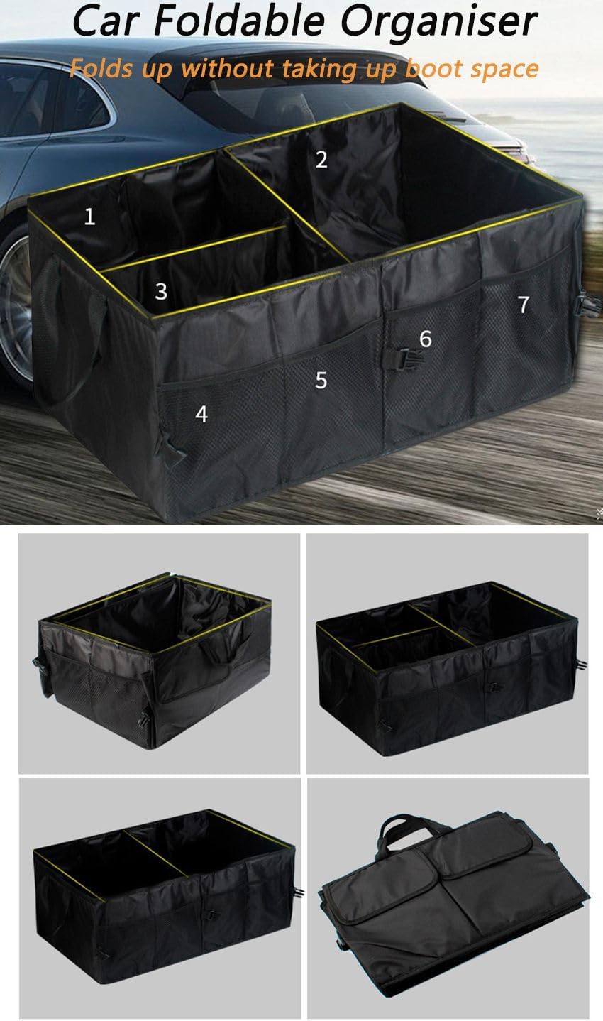 Organizador de Maletero, Collapsible, 3 Compartimentos, SUV/Sedan