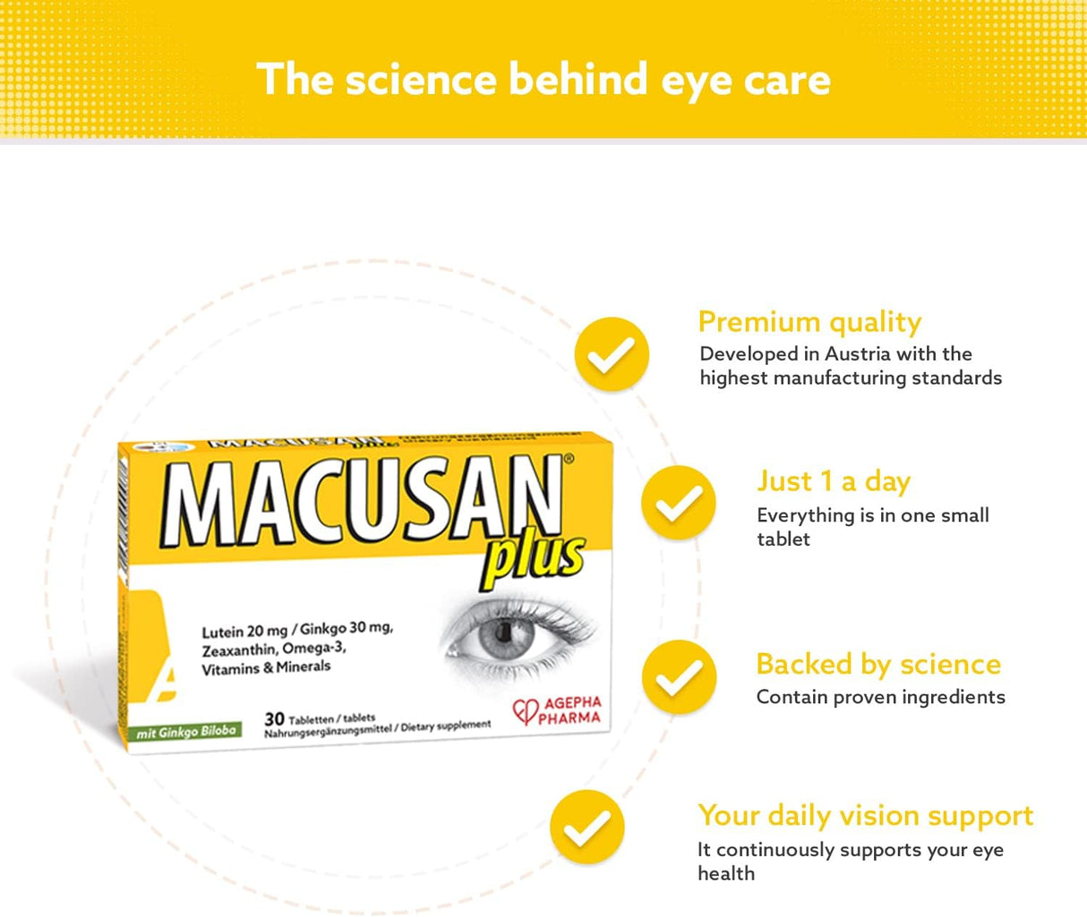 Tabletas para ojos secos para problemas de salud ocular