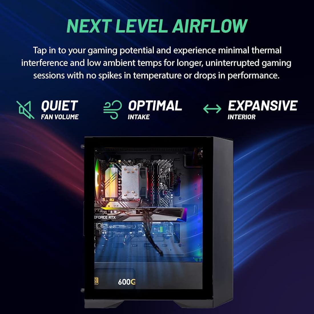 Computadora de juego Nebula Gaming PC Desktop 1TB NVME SSD