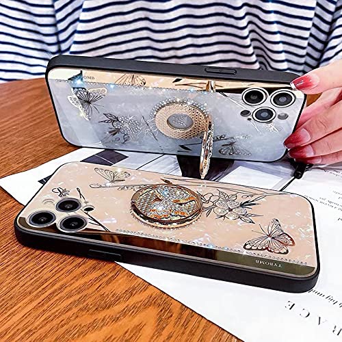 Aulzaju Funda de teléfono con purpurina para mujer