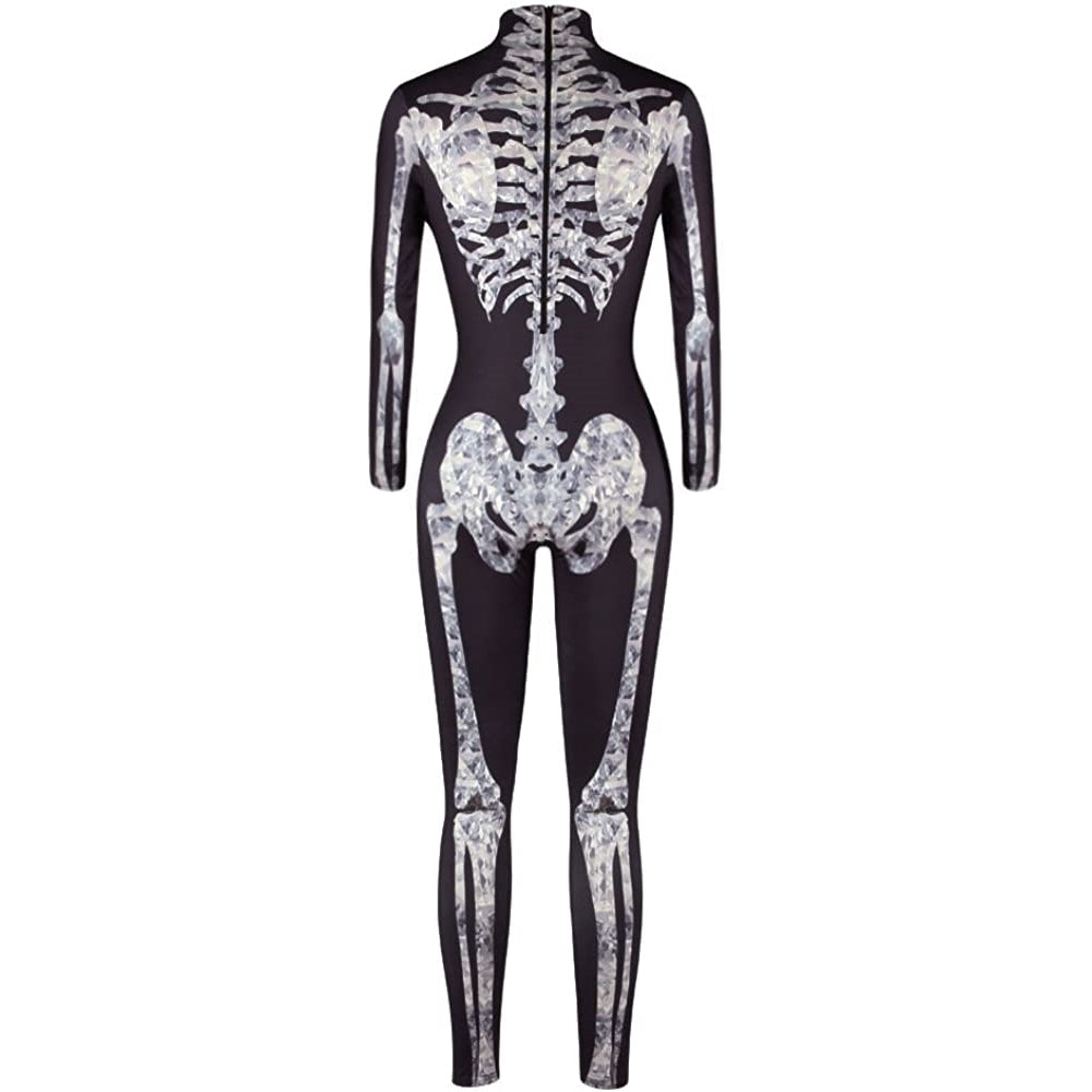 Disfraces traje de cuerpo entero forma esqueleto talla L