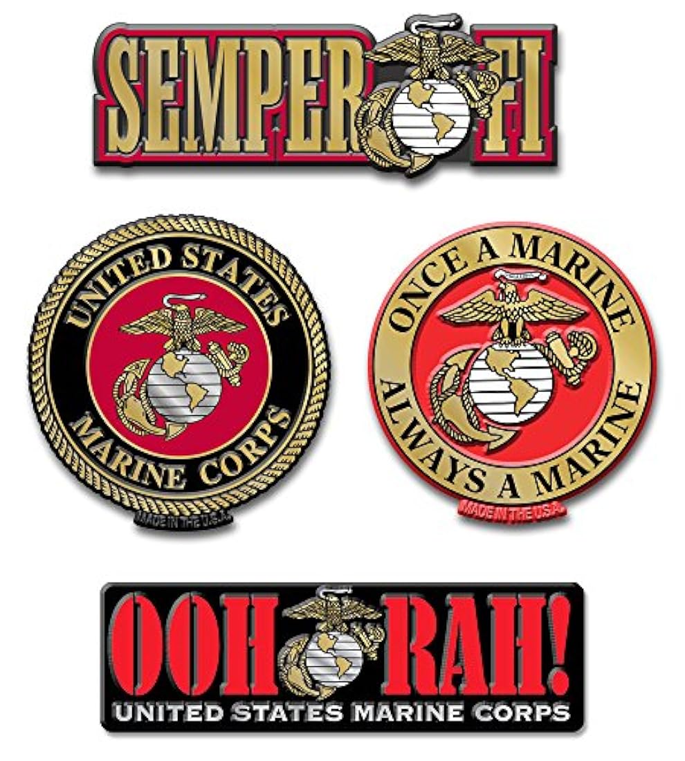 4 imanes coleccionables del Cuerpo de Marines