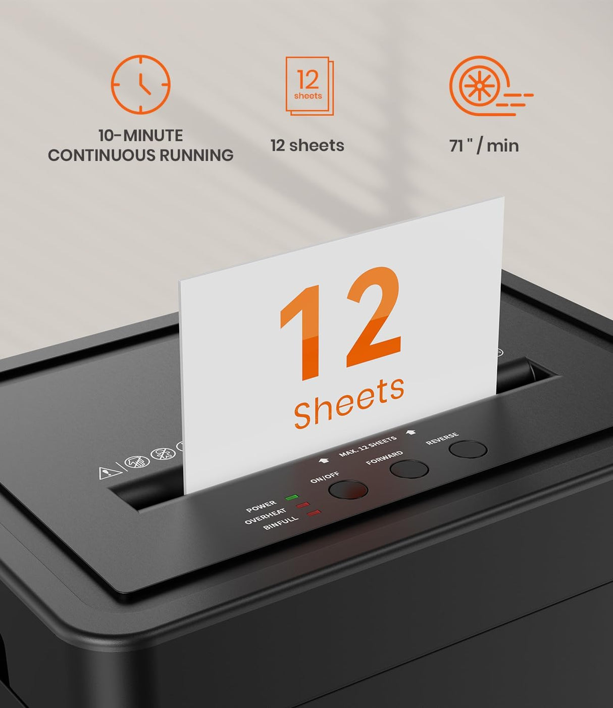 Destructora de Papel Alta Seguridad Micro-Corte P-4/12 Hojas