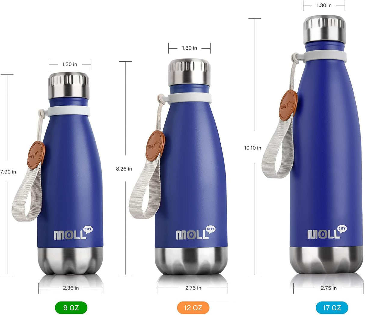 Botella de Agua de Acero Inoxidable para Niños - 12 oz - Reusable