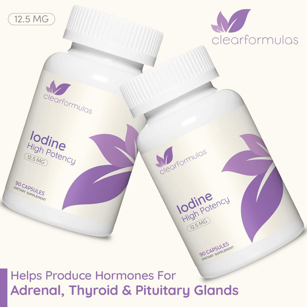Suplemento de Yodo 12.5 mg Salud Tiroides 90 cápsulas