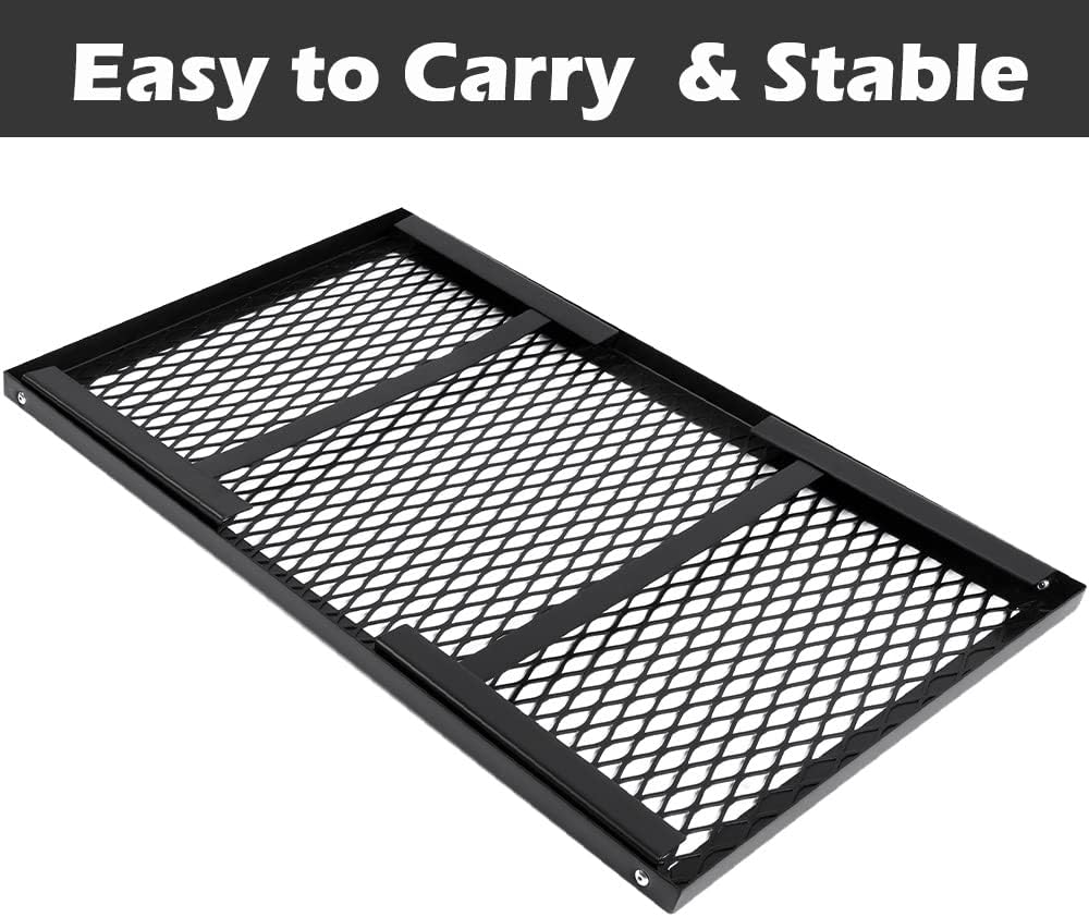 Parrilla Plegable de Acero para Camping con Patas, Modelo 21.6