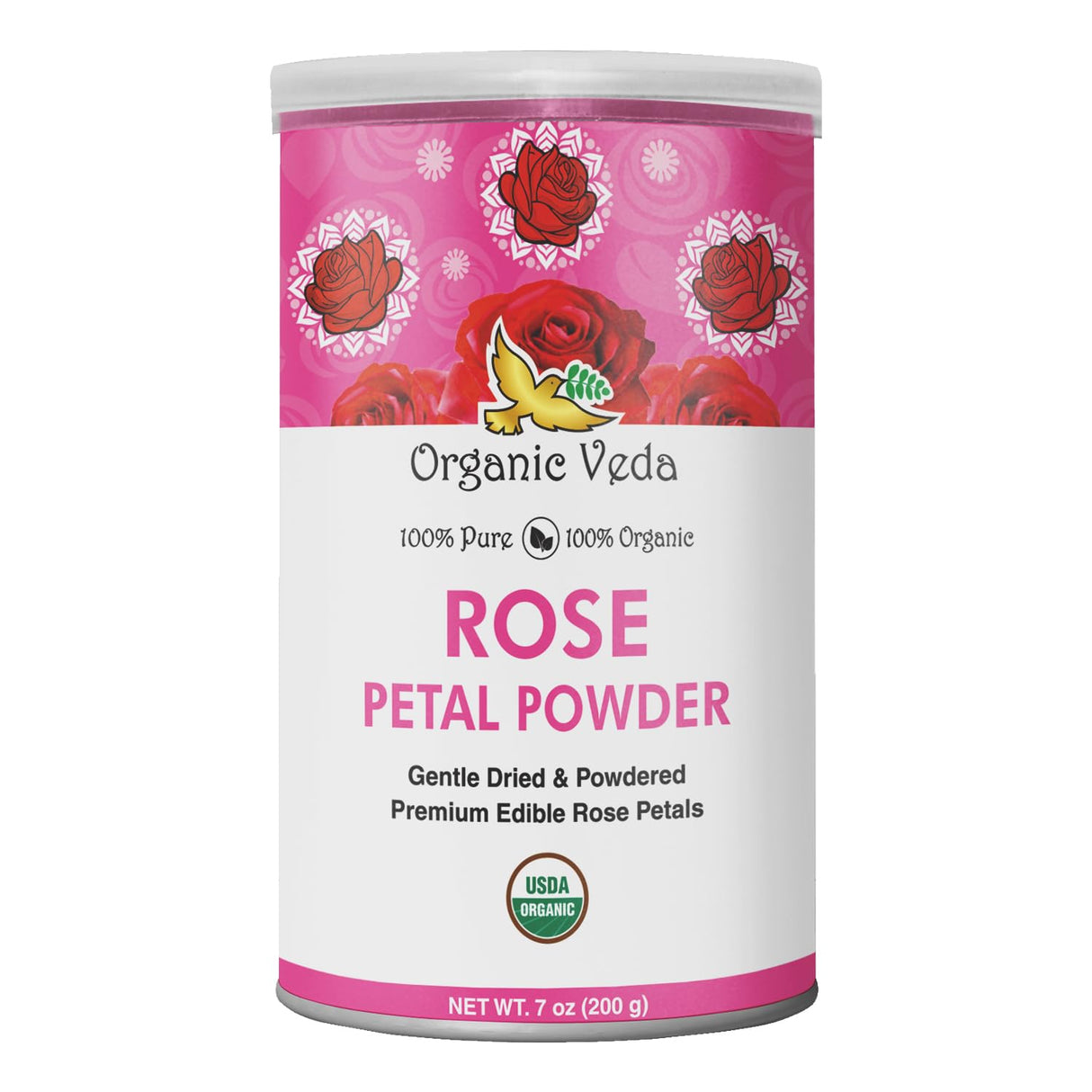 Polvo de Pétalo de Rosa Orgánico para Cocina y Cuidado Facial