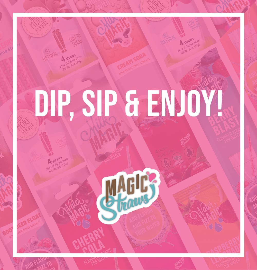 Milk Magic Pajitas aromatizantes de leche de chocolate - Caja de 24 pajitas de leche