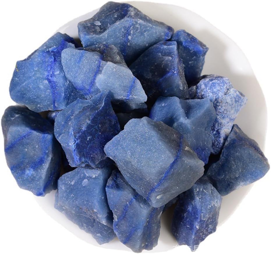 Cristales crudos de aventurinas azules, cristales curativos