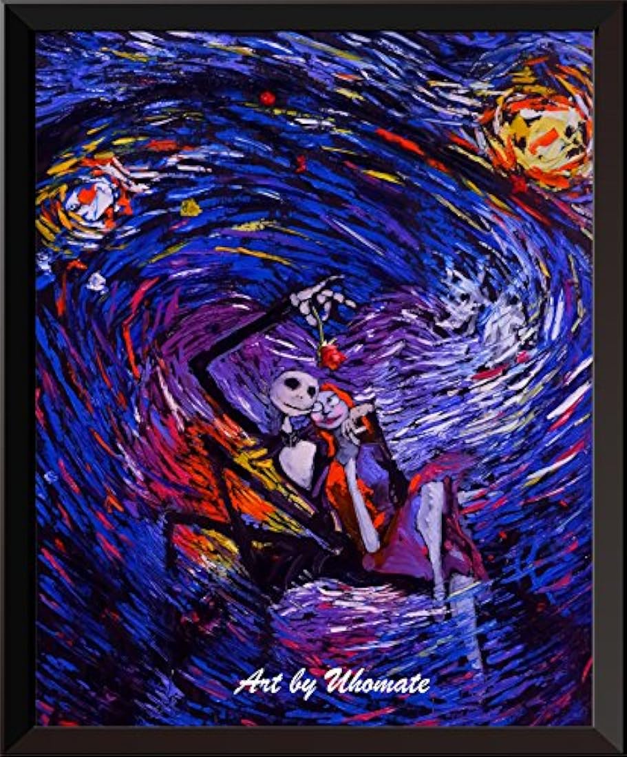 4 pósters de noche estrellada sin marcos.