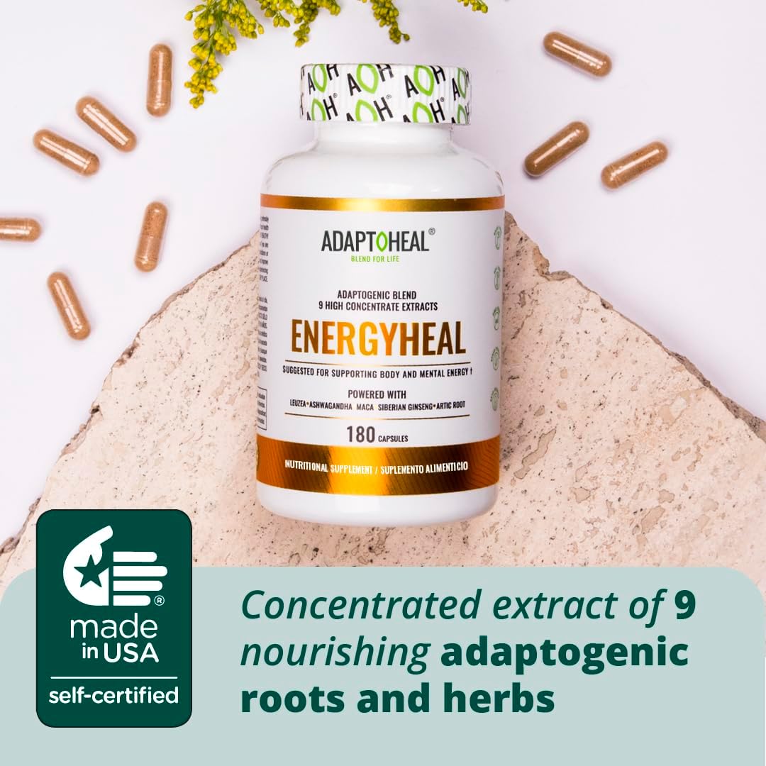 Suplemento energético sin cafeína mezcla de adoptógenos