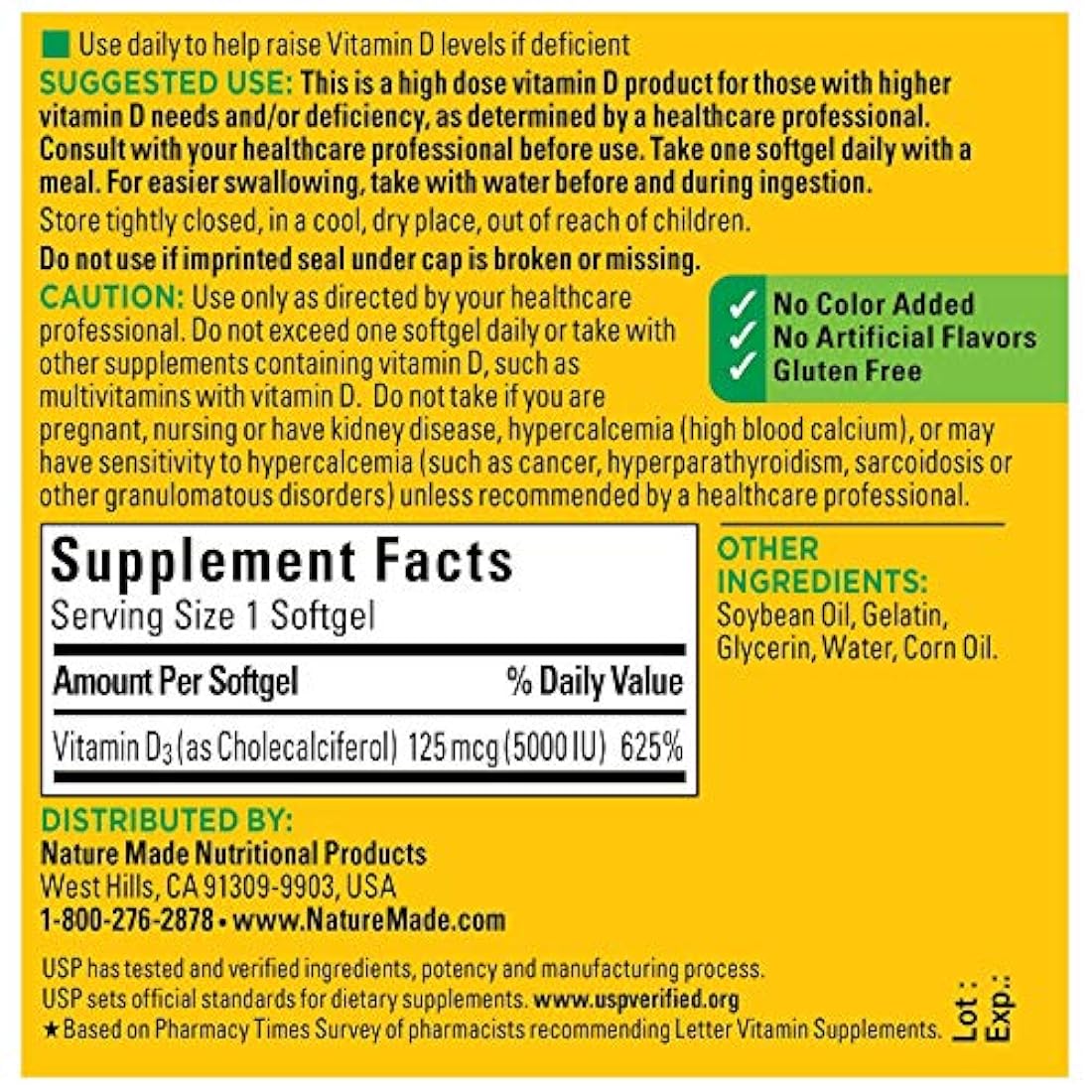 Nature Made Cápsulas blandas, de calcio