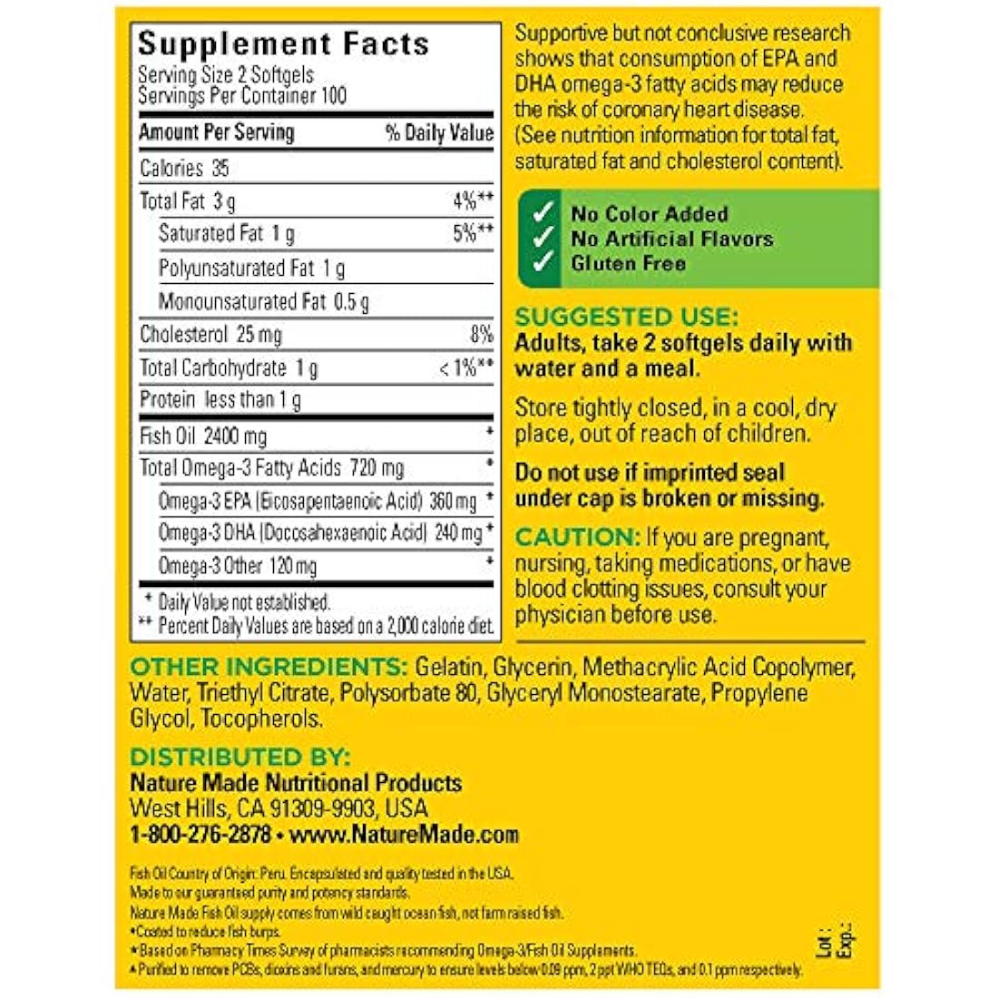 Aceite de pescado, 2657, Multicolor, 1