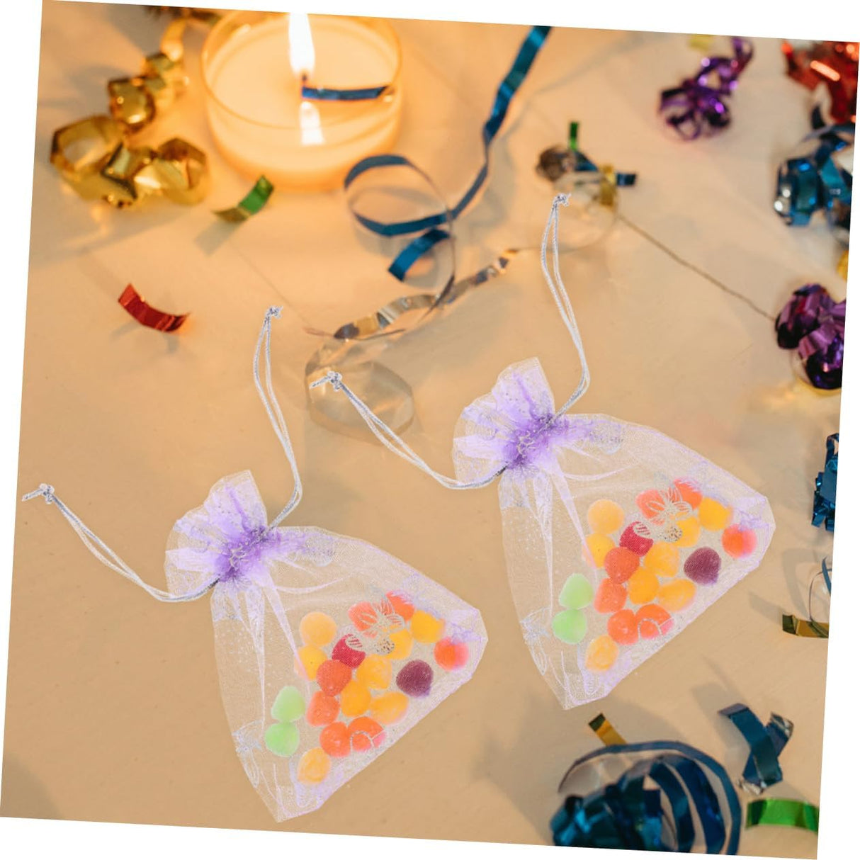 MOLUCKFU 50 piezas de organza bolsa de regalo bolsas de arena bolsas de regalo pequeñas bolsas de regalo mini bolsas de regalo bolsas de dulces bolsas de regalo con cordón bolsas de regalo bolsas de