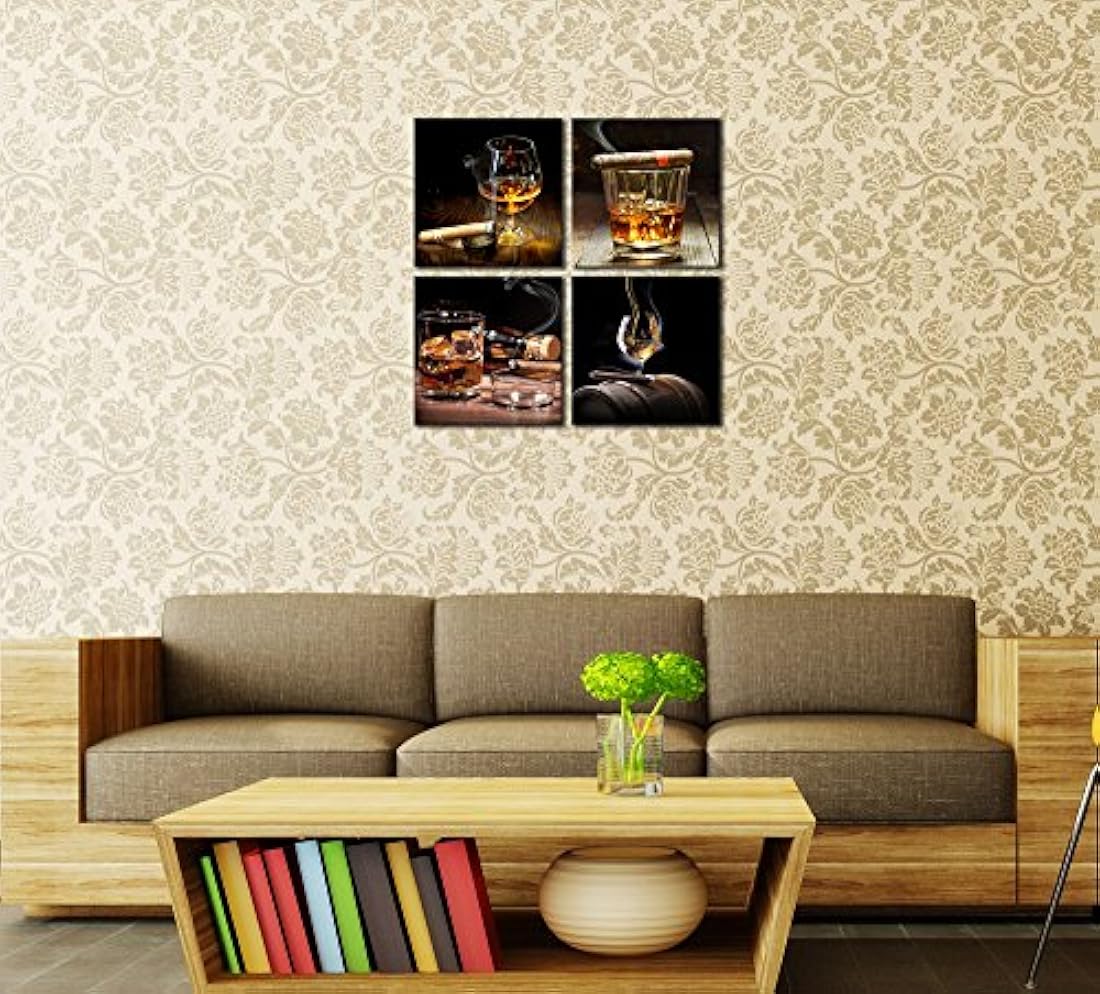 Impresiones de la lona Arte de la pared Licor Bodegón