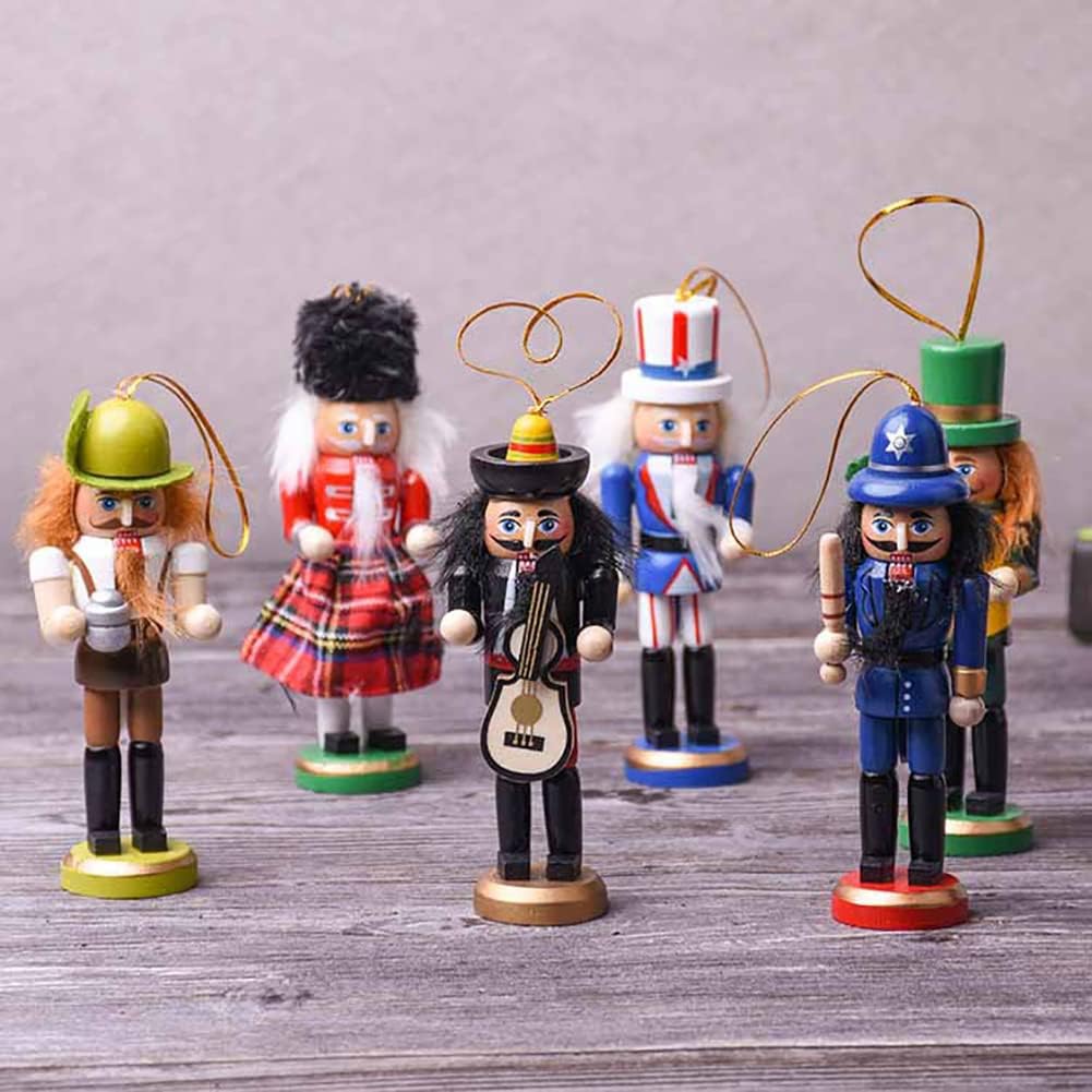 Adorno Navideño Nutcracker de Madera BlueSpace, 5'' 5 Piezas