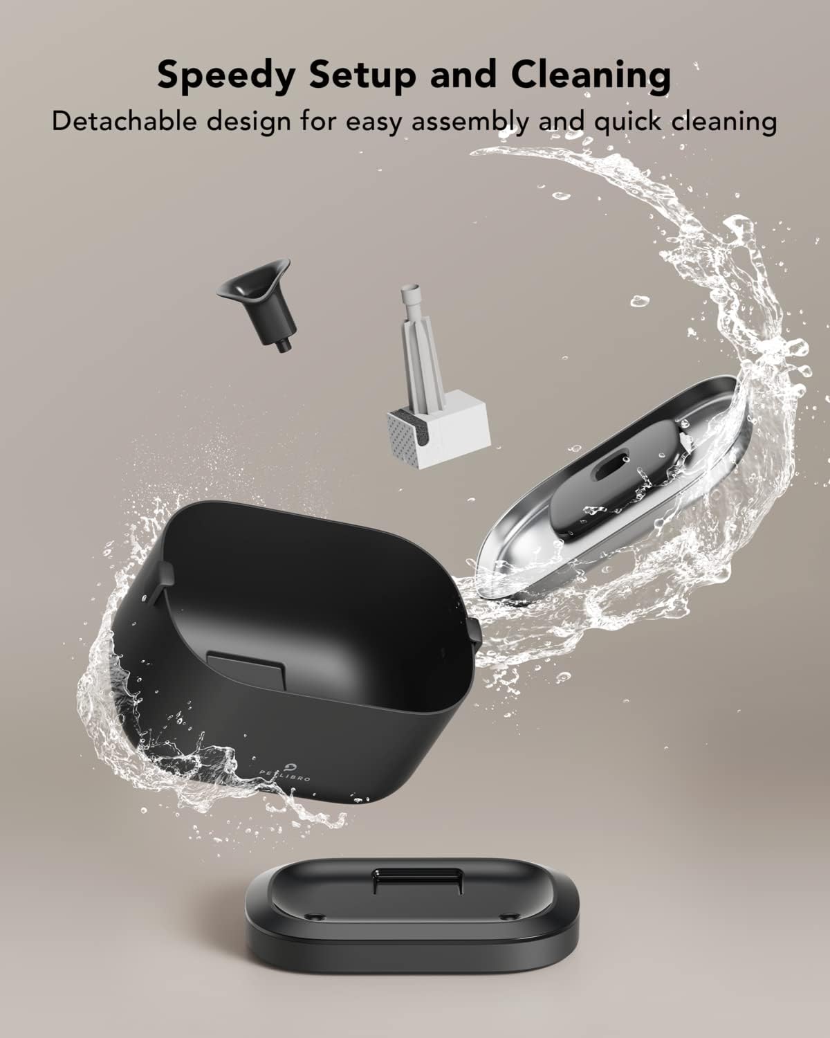 Fuente de agua para gatos inalámbrica PLWF115 PETLIBRO