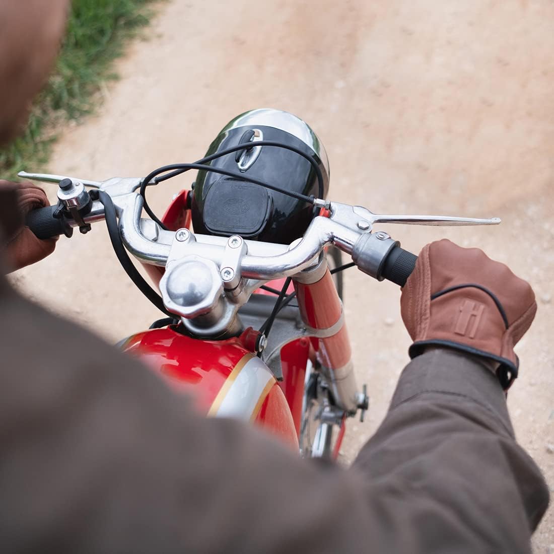 Guantes de piel de cabra para hombre y motocicleta talla XS