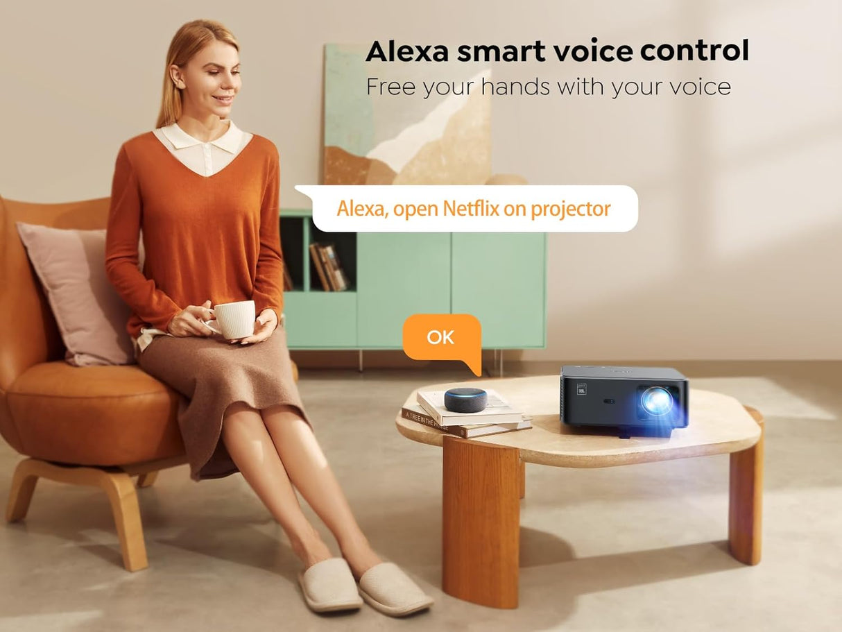 Proyector 4K YABER K2s WiFi 6, Dolby Audio, Auto Focus