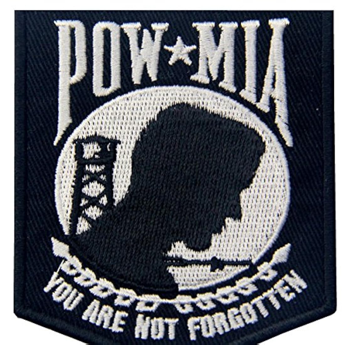 Pow MIA no olvidado bordado iron on Sew On Patch