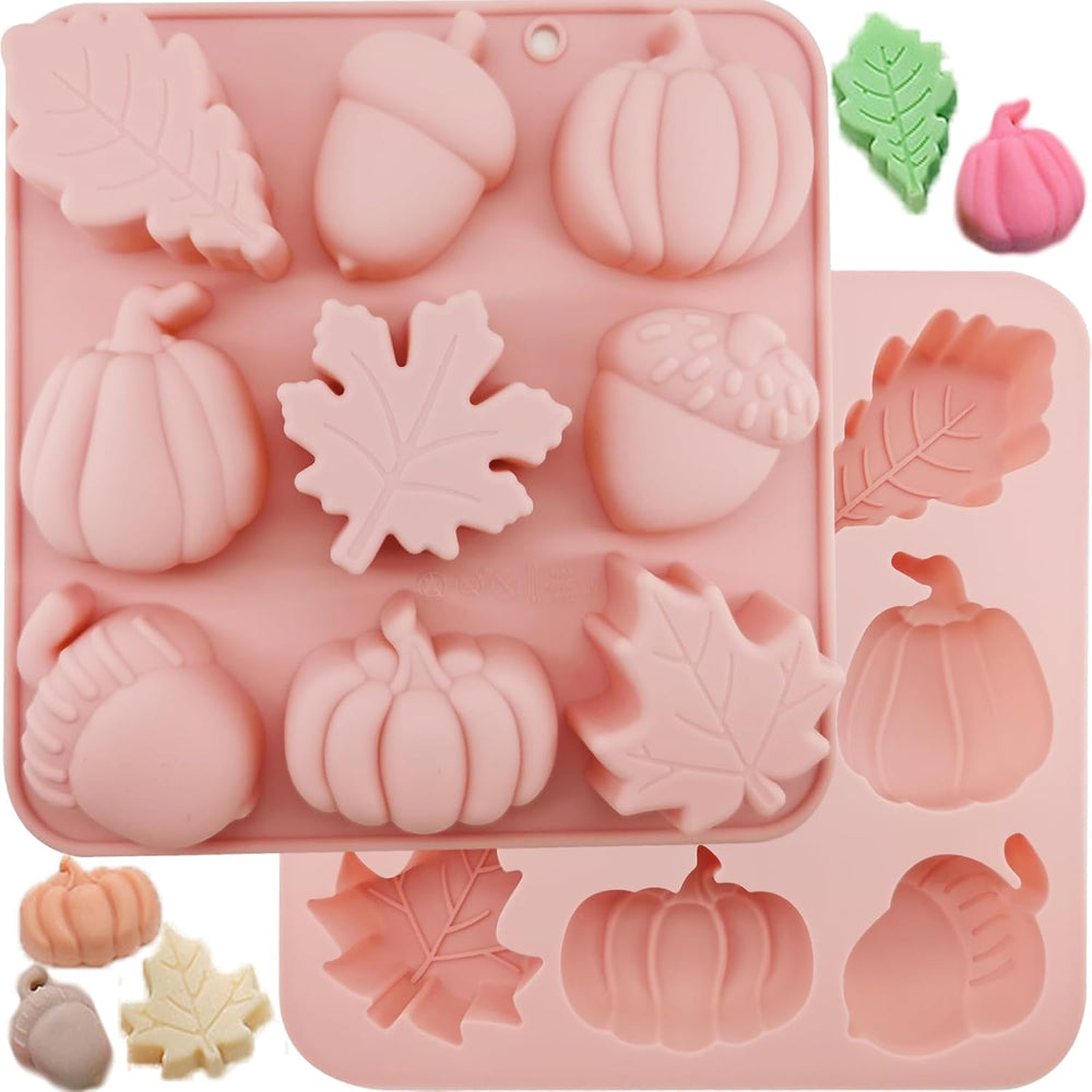 Moldes de Silicona 3D Calabaza para Pasteles, Otoño, 2 Piezas