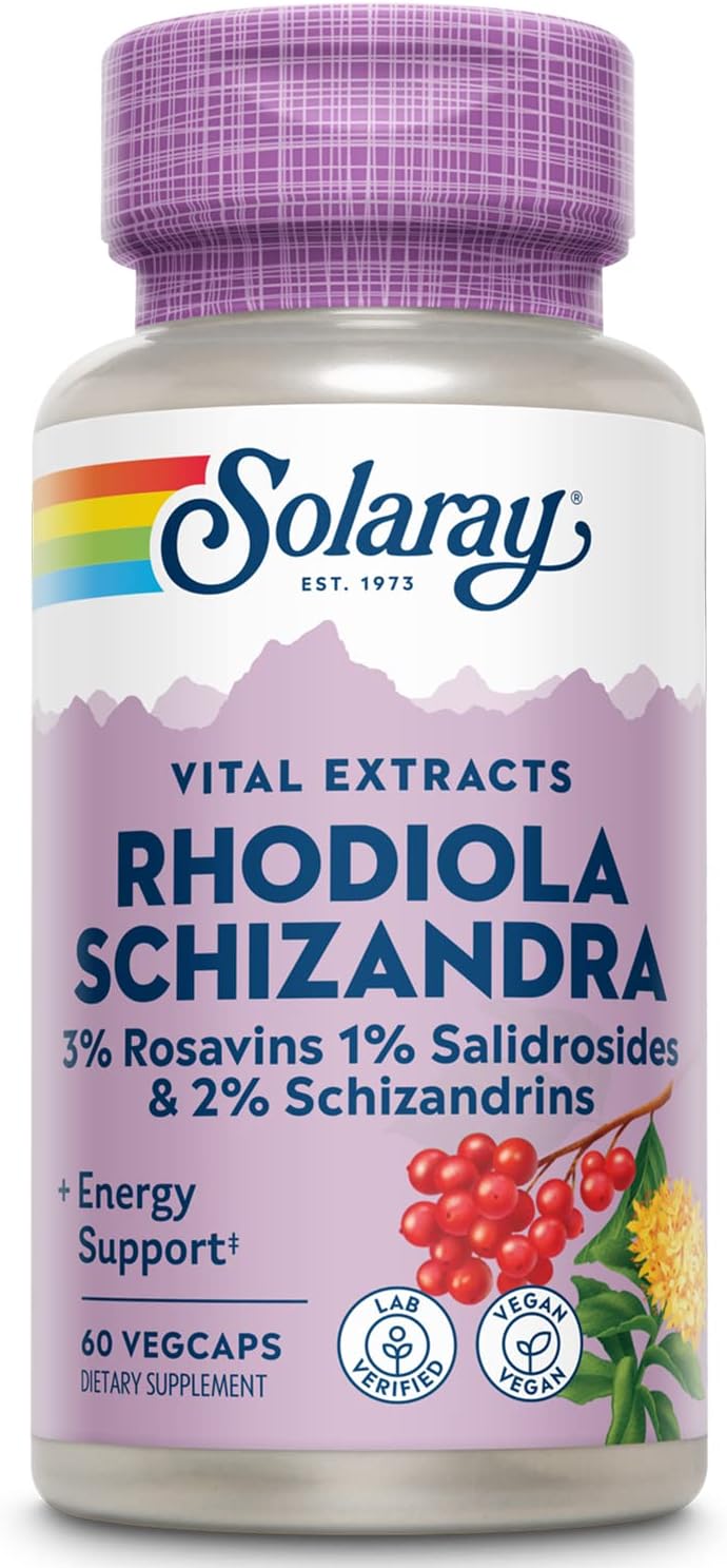Solaray Suplemento de Rhodiola y Schizandra, 500 mg 60 unid